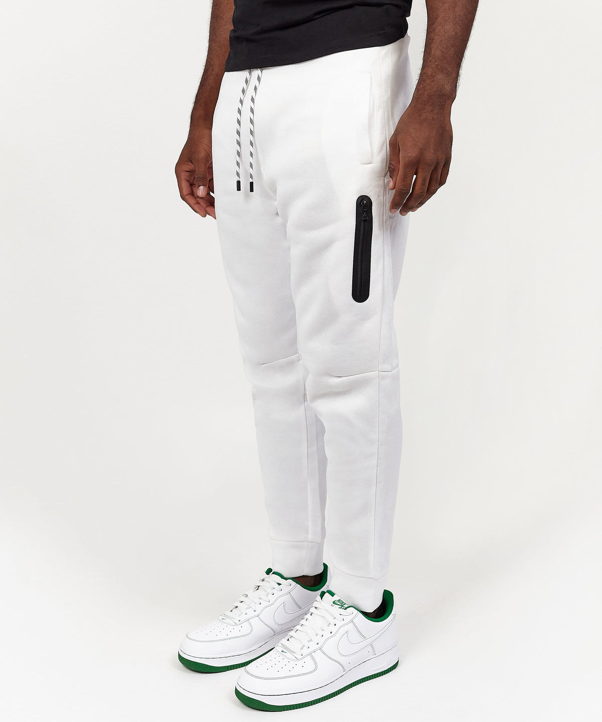 Reason Clothing Exclusive | Jeff Slim Fit White Jogger With Side Zip Pocket