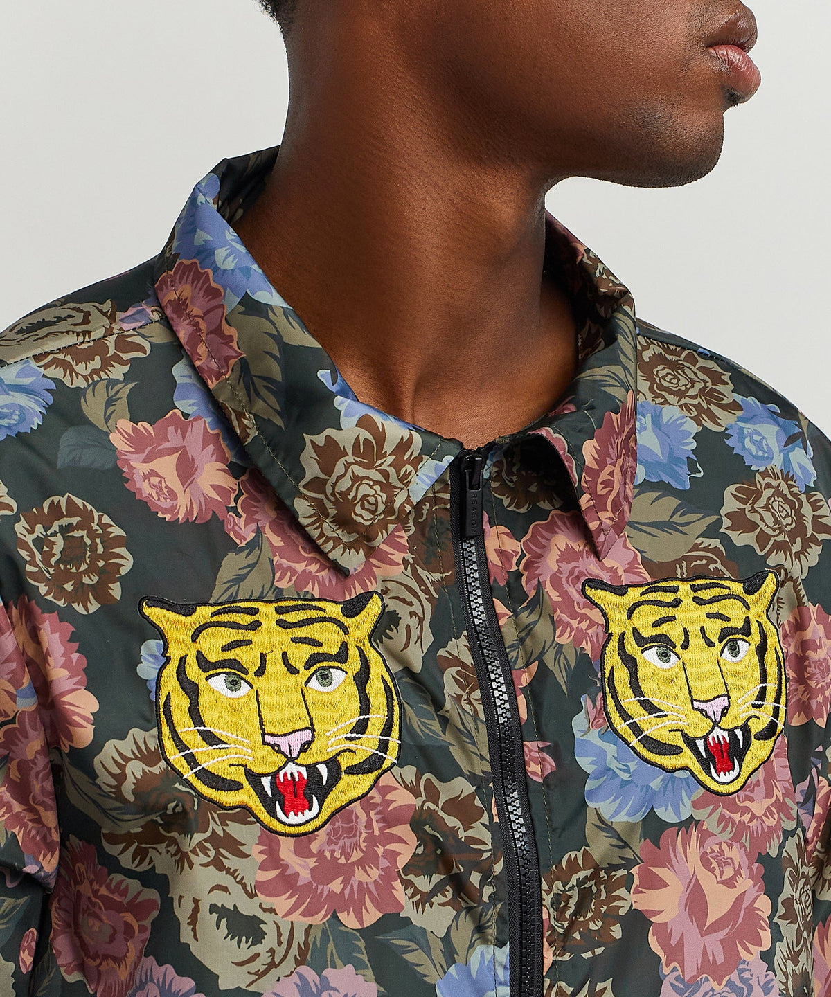 Reason Clothing Essential | Fearless Tape Trim Nylon Jacket