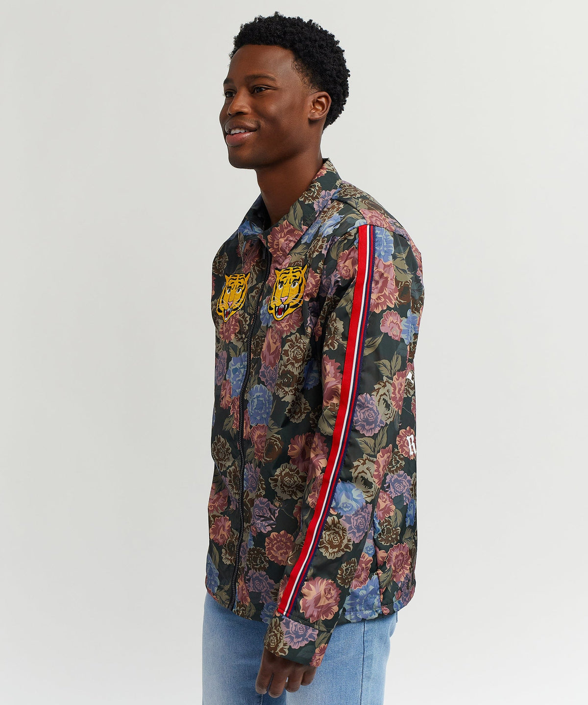 Reason Clothing Essential | Fearless Tape Trim Nylon Jacket
