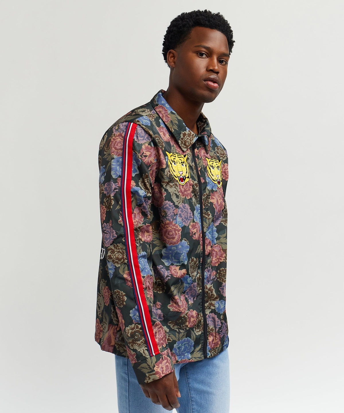 Reason Clothing Essential | Fearless Tape Trim Nylon Jacket