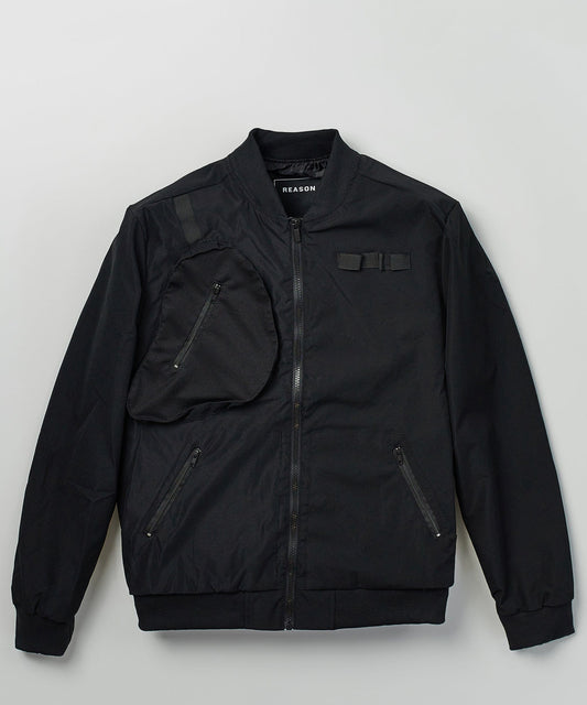 Reason Clothing Best Seller | Tyson Detachable Bag Twill Bomber Jacket