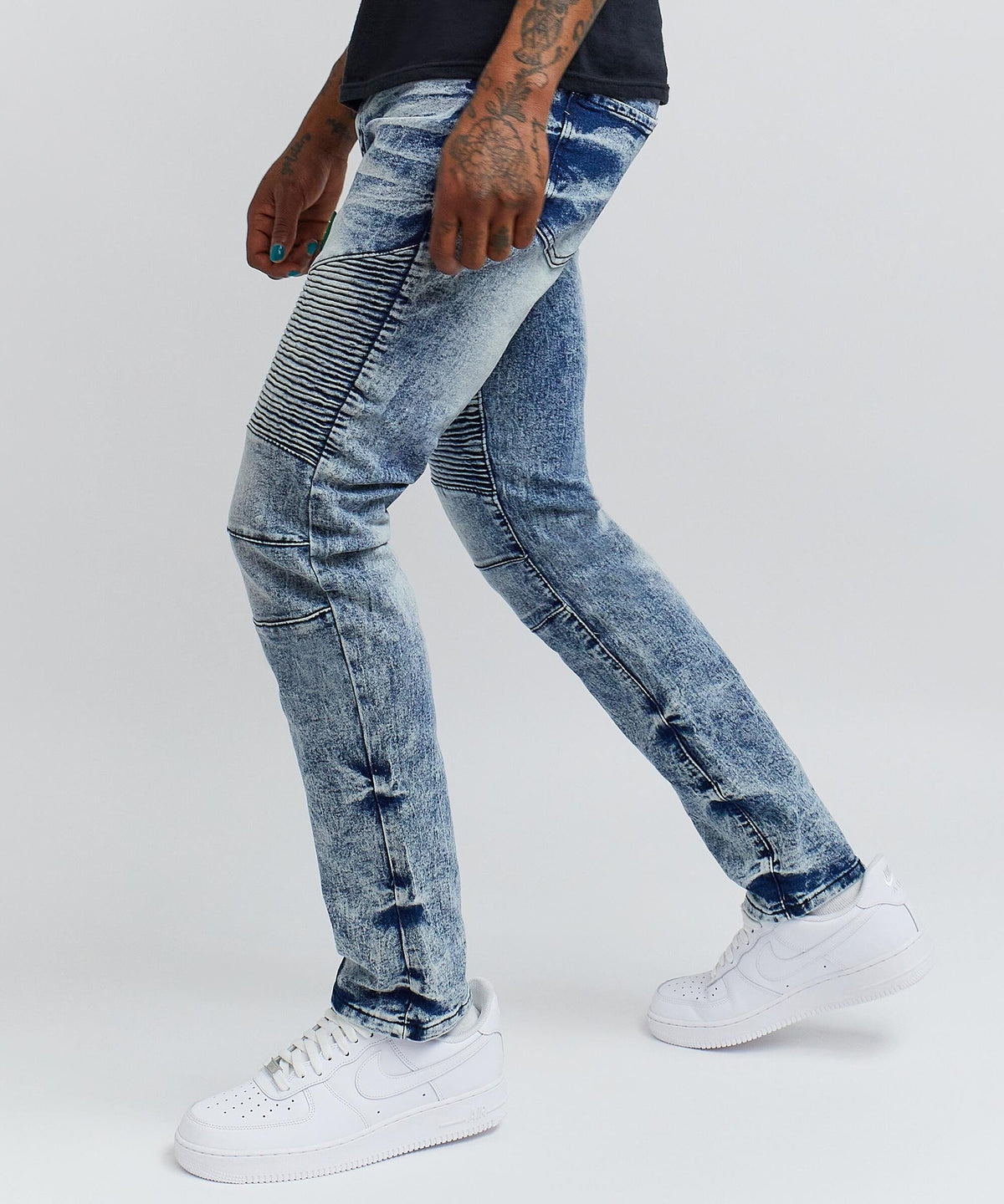 Reason Clothing Hot Sale | Wright Washed Denim Jeans - Blue