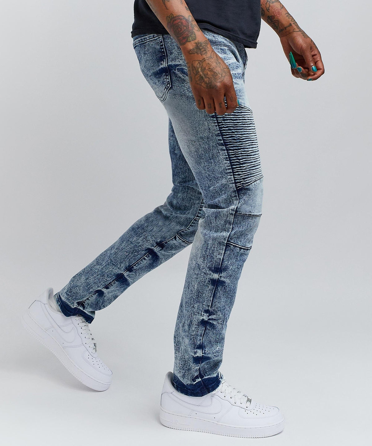 Reason Clothing Hot Sale | Wright Washed Denim Jeans - Blue