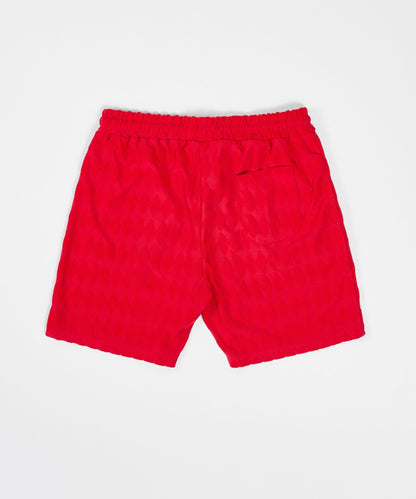 Reason Clothing Hot Sale | Diamond Plate Towel Short - Red