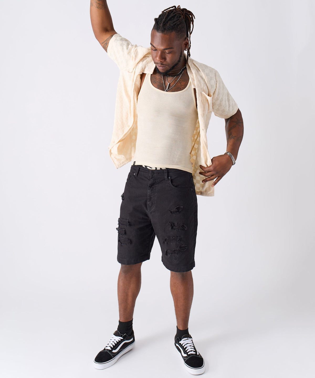 Reason Clothing Special Offer | Checkerboard Towel Shirt