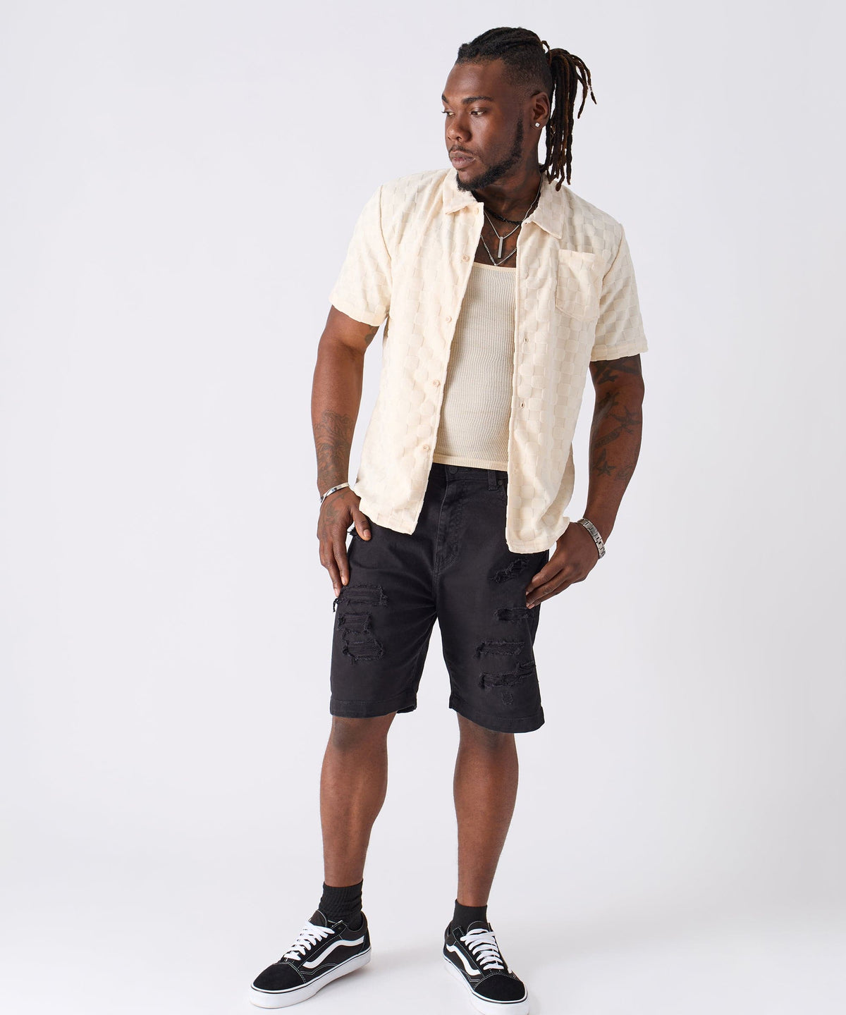 Reason Clothing Special Offer | Checkerboard Towel Shirt