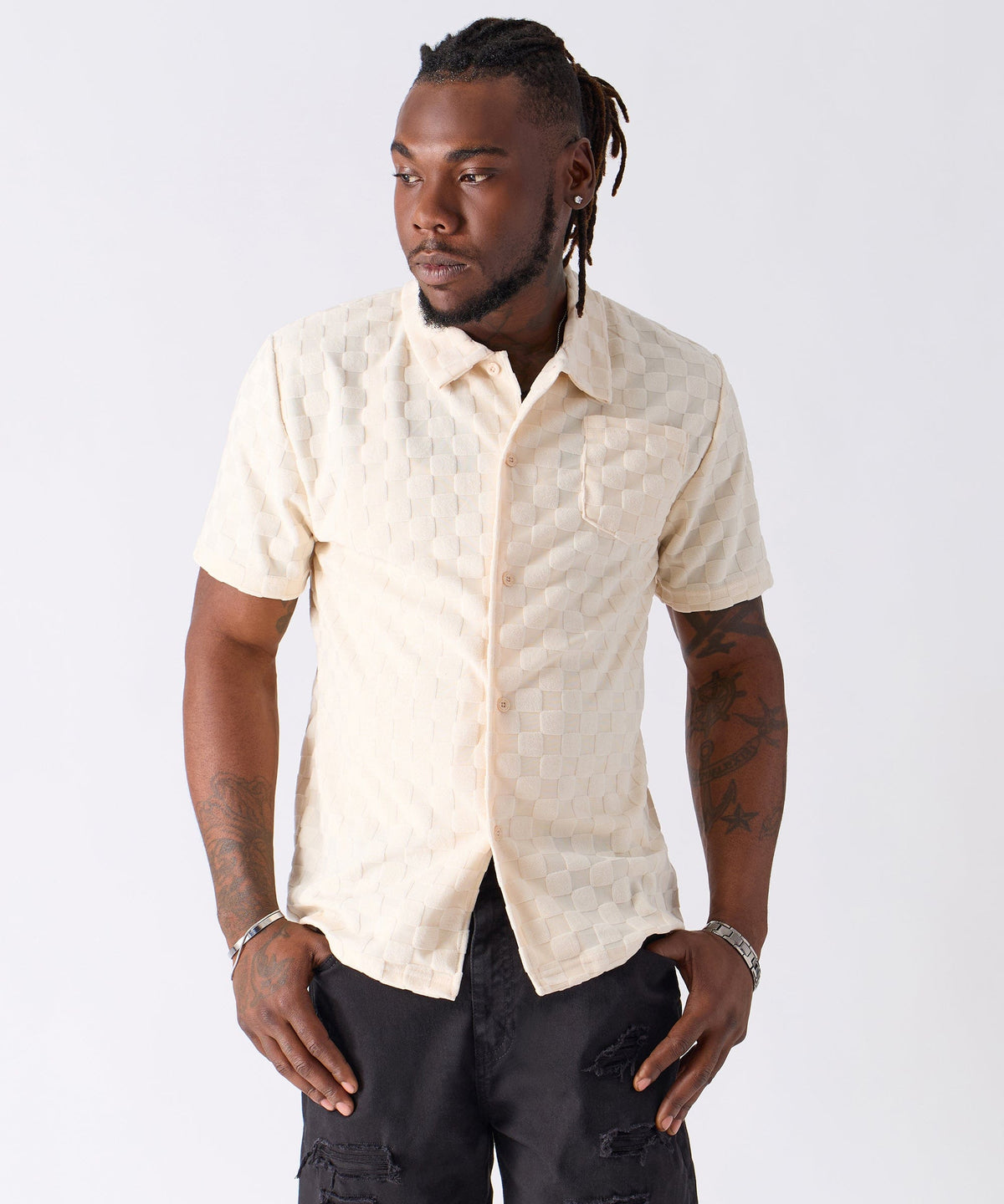 Reason Clothing Special Offer | Checkerboard Towel Shirt