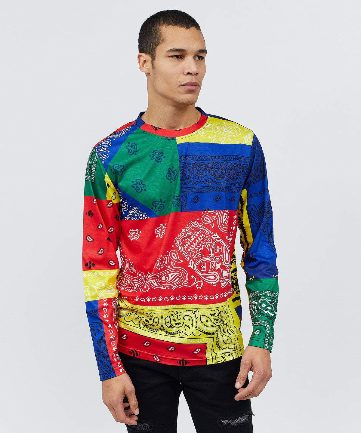 Reason Clothing Featured | Bandana Multi Colored Long Sleeve Tee