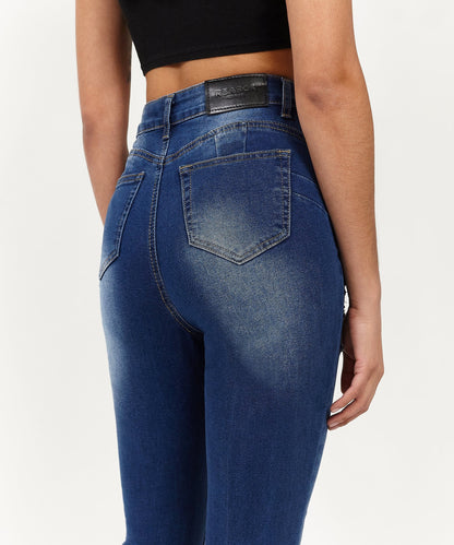 Reason Clothing Classic | Womens Avas Medium Wash Ripped Jeans