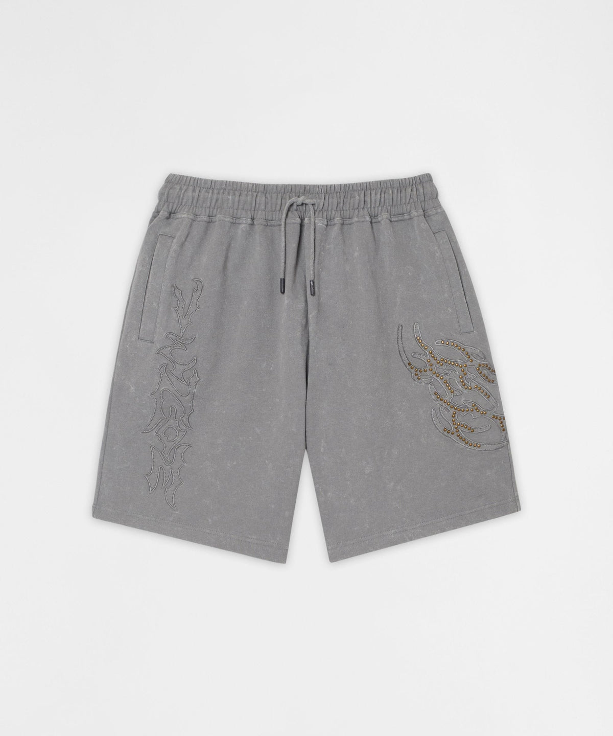 Reason Clothing Great Value | Plus Size Legends Acid Washed Short - Grey
