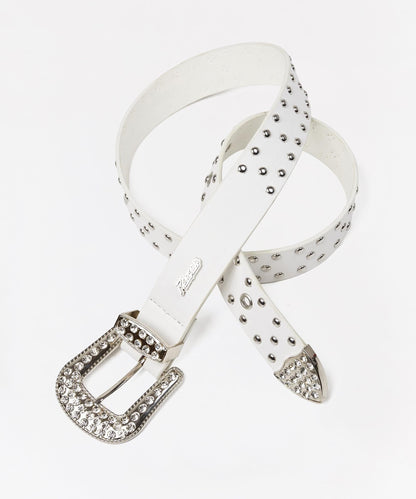 Reason Clothing Best Seller | Carver Rhinestone Studded Diamond Belt