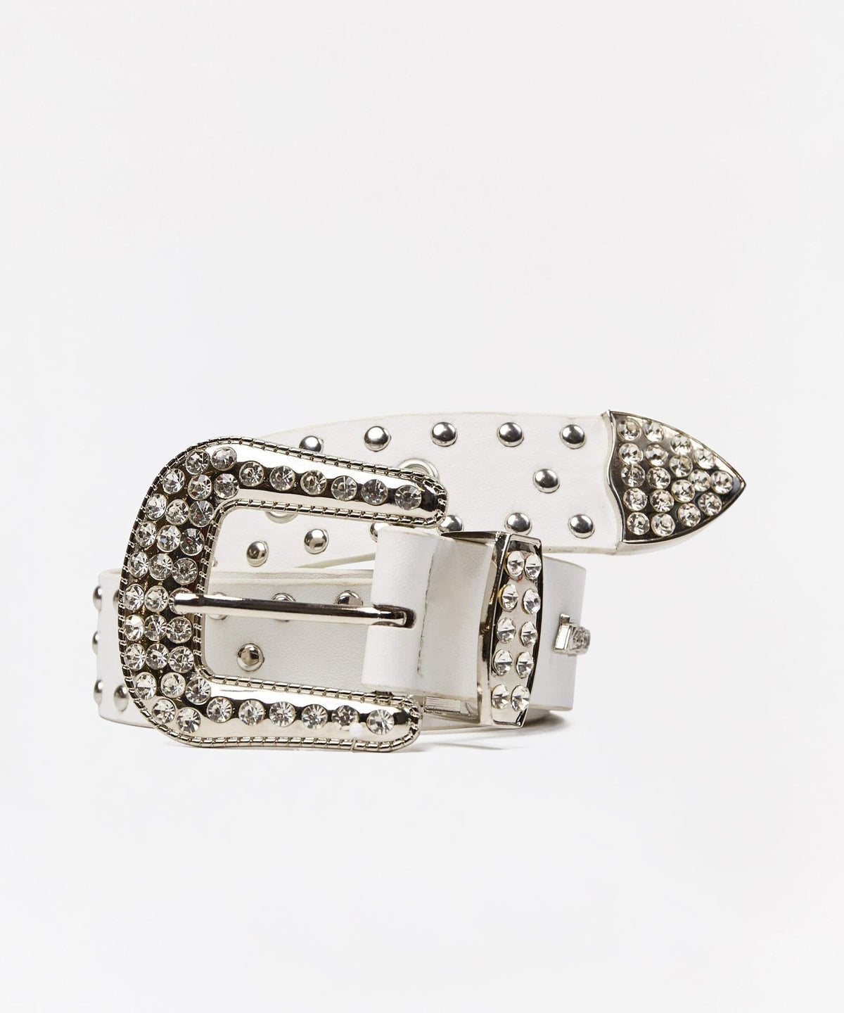 Reason Clothing Best Seller | Carver Rhinestone Studded Diamond Belt