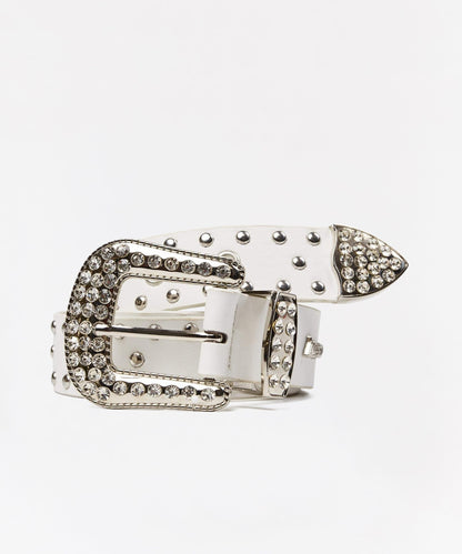 Reason Clothing Best Seller | Carver Rhinestone Studded Diamond Belt