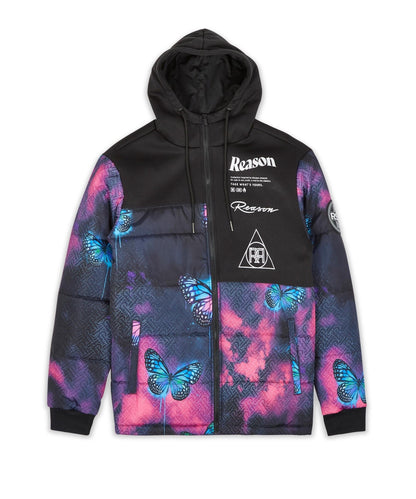 Reason Clothing New | Butterfly Hybrid Logo Jacket With Hoodie