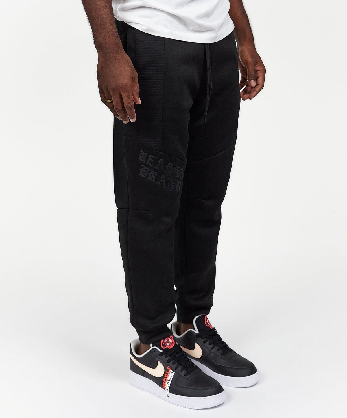 Reason Clothing Customer Favorite | Justin Moto Cuffed Slim Fit Black Jogger