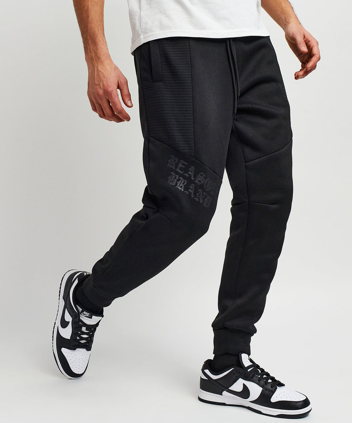 Reason Clothing Customer Favorite | Justin Moto Cuffed Slim Fit Black Jogger
