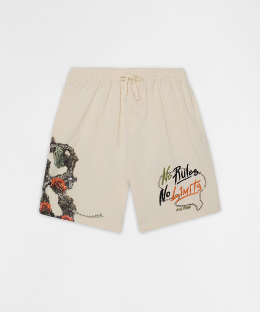 Reason Clothing Value | Mercy No Rules Embroidered Short - Cream