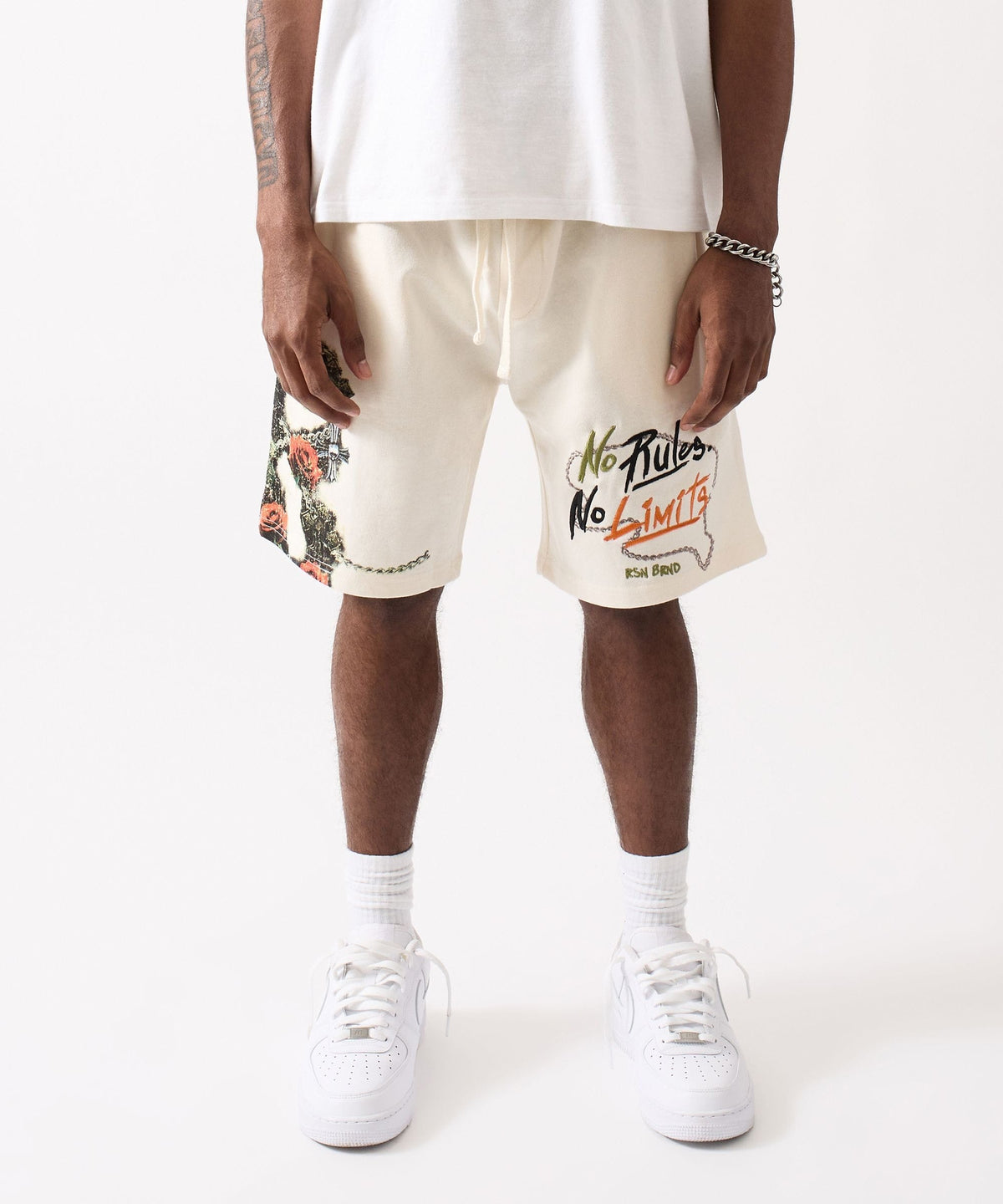 Reason Clothing Value | Mercy No Rules Embroidered Short - Cream