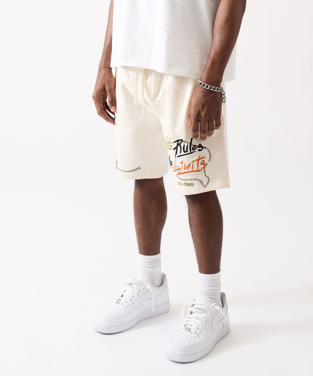 Reason Clothing Value | Mercy No Rules Embroidered Short - Cream