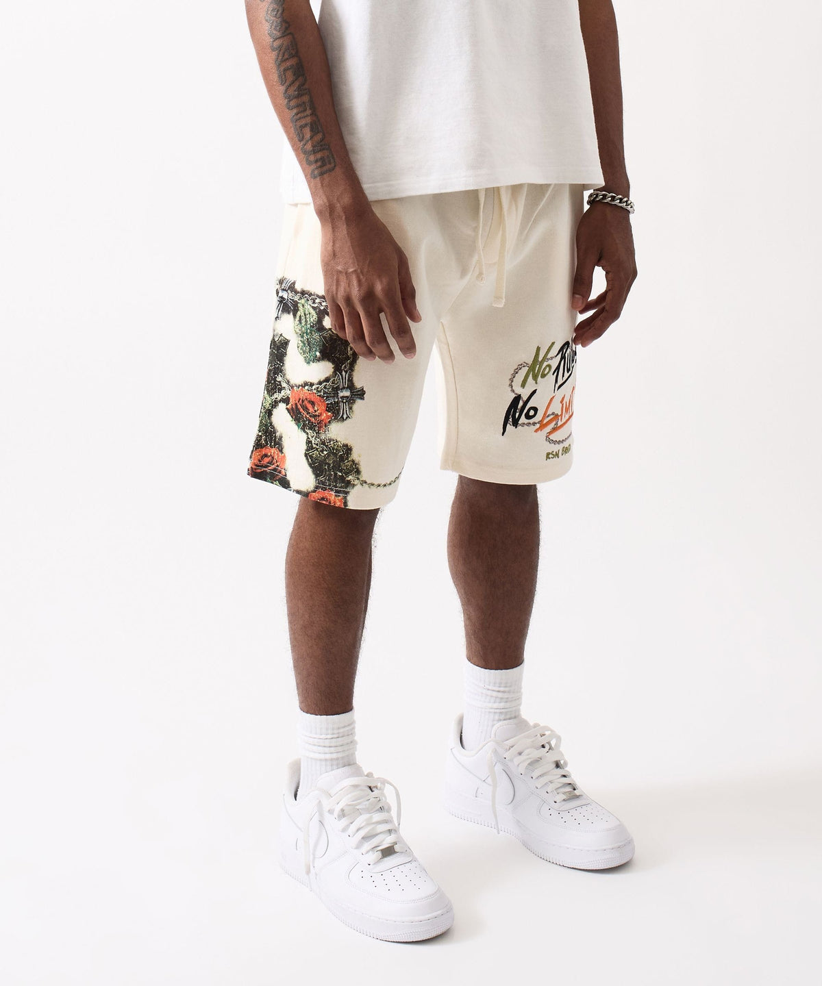 Reason Clothing Value | Mercy No Rules Embroidered Short - Cream