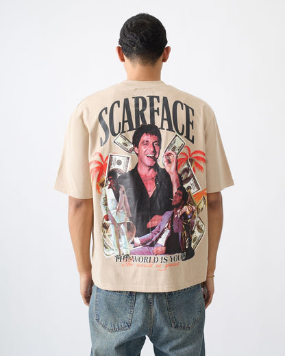 Reason Clothing Best Seller | Scarface Money Embroidered Short Sleeve Tee - Khaki