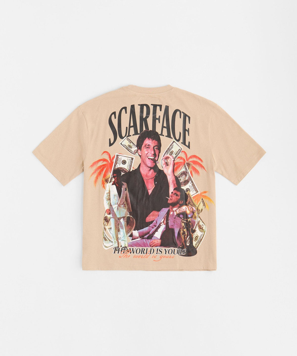 Reason Clothing Best Seller | Scarface Money Embroidered Short Sleeve Tee - Khaki