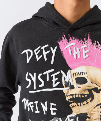 Reason Clothing Exclusive | Define Embroidered Hoodie - Black