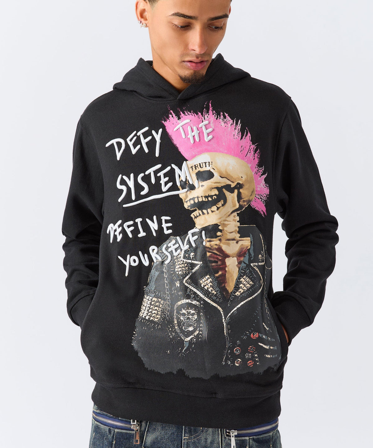Reason Clothing Exclusive | Define Embroidered Hoodie - Black
