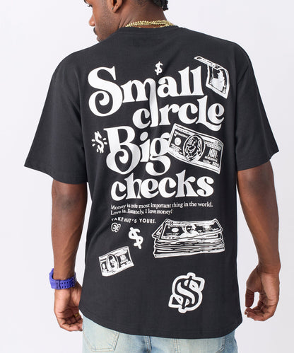 Reason Clothing Best Price | Big Checks Embroidered Short Sleeve Tee - Black