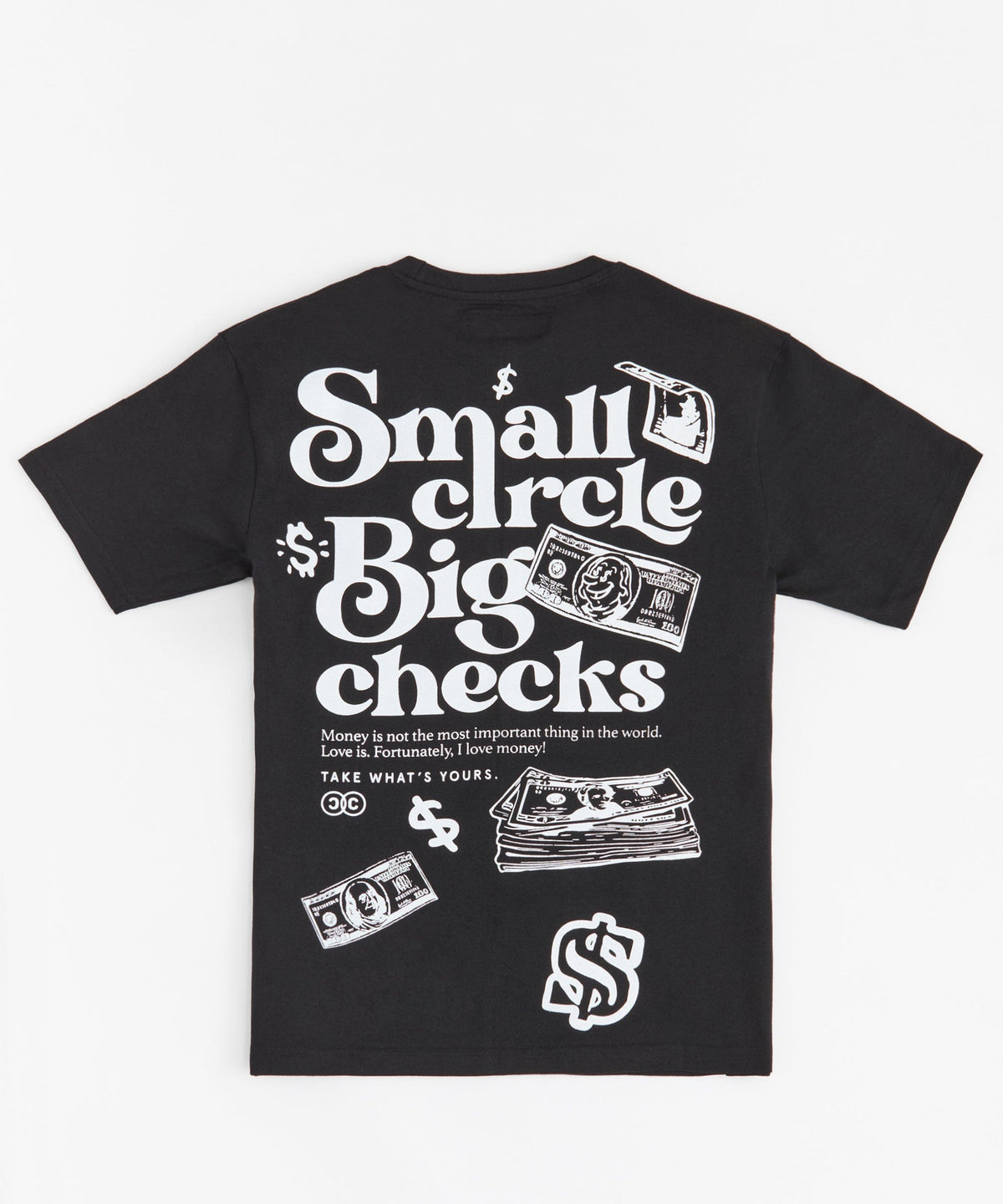 Reason Clothing Best Price | Big Checks Embroidered Short Sleeve Tee - Black