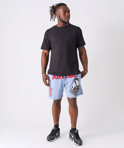 Reason Clothing Everyday | Scarface Applique Fleece Short - Light Blue