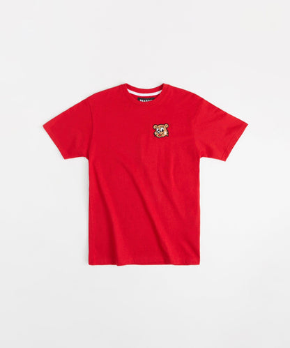 Reason Clothing Popular | Cub Chenille Patched Short Sleeve Tee - Red