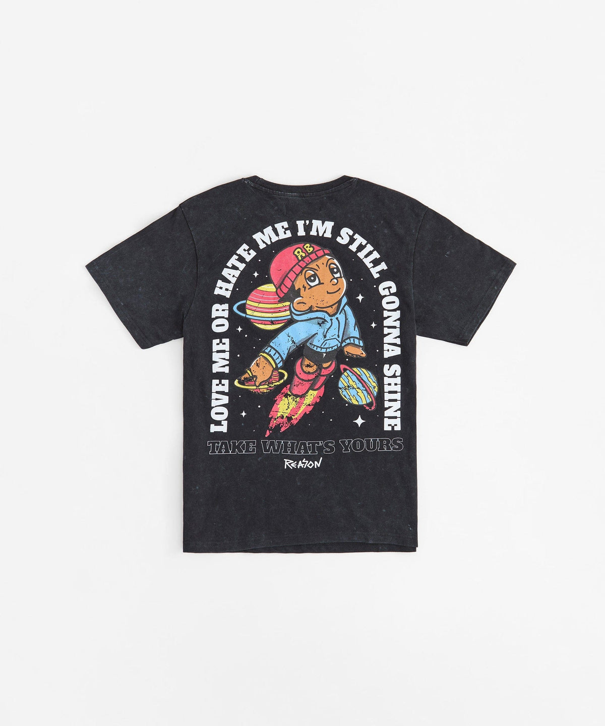 Reason Clothing Great Value | Reason Boy Embroidered Short Sleeve Tee - Black