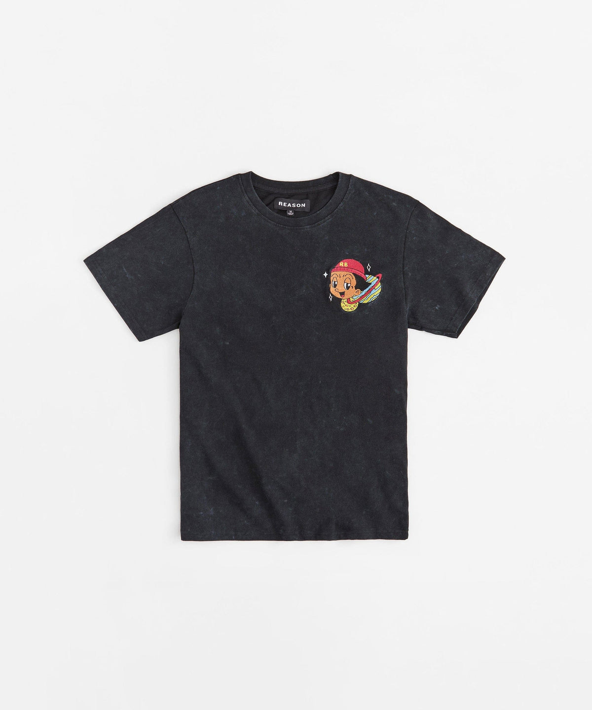 Reason Clothing Great Value | Reason Boy Embroidered Short Sleeve Tee - Black