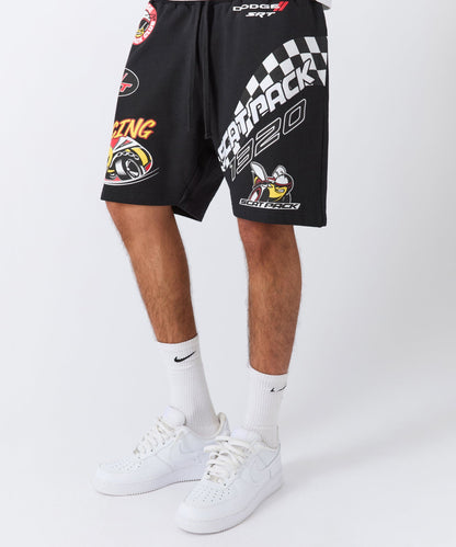 Reason Clothing Signature | Dodge Scatpack Embroidered Racing Short - Black