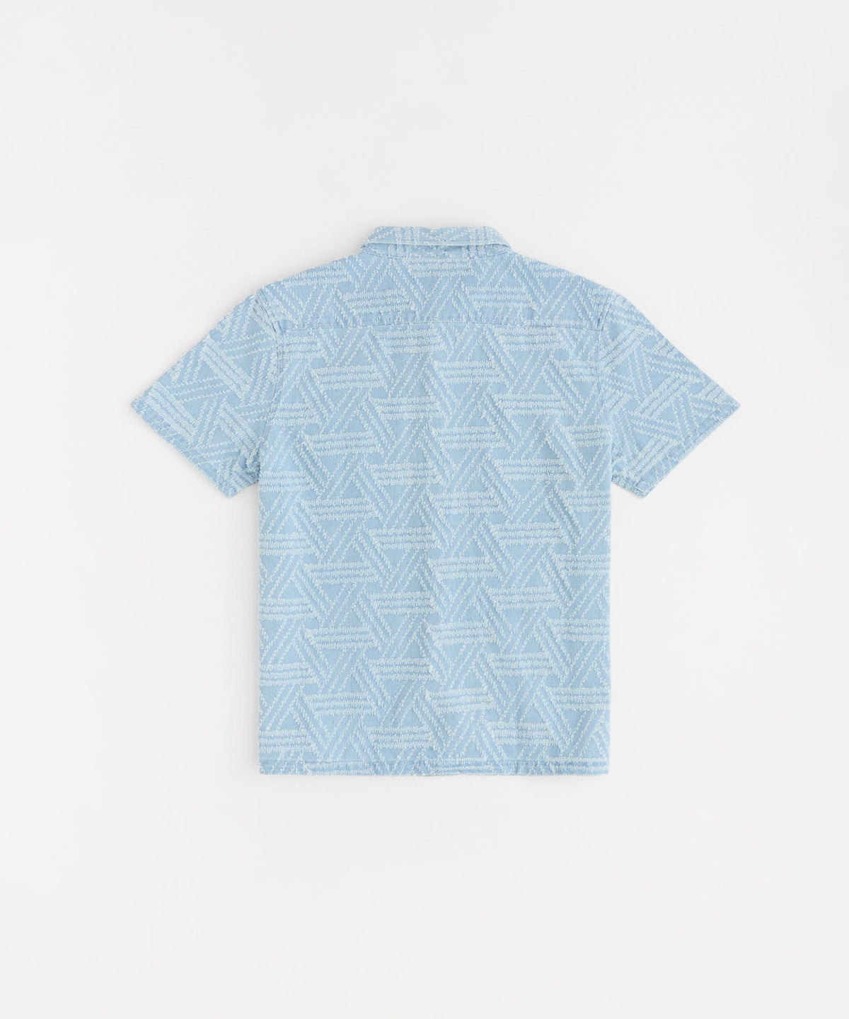 Reason Clothing Exclusive | Textured Geometric Button Down Shirt - Light Blue