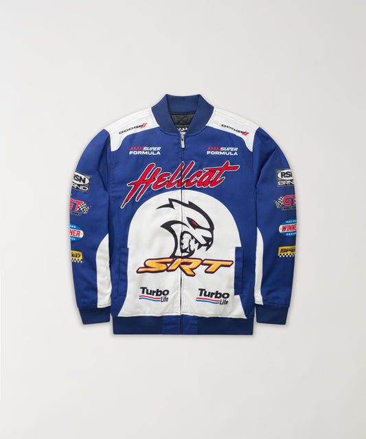 Reason Clothing Essential | Dodge Hellcat Racing Full Zip Jacket - Blue