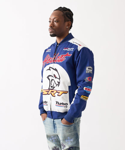 Reason Clothing Essential | Dodge Hellcat Racing Full Zip Jacket - Blue