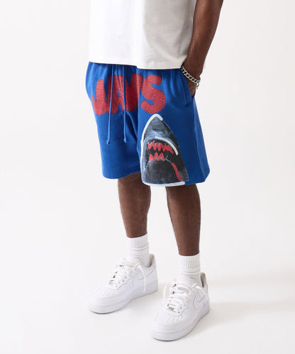 Reason Clothing Classic | Jaws Fleece Short - Blue