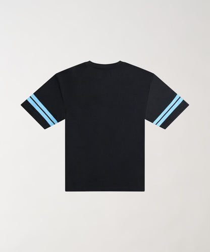 Reason Clothing Top Pick | Plus Size Football Applique Short Sleeve Tee - Black