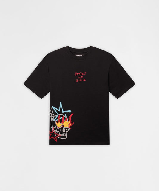 Reason Clothing Great Value | Plus Size Trust Embroidered Tee - Black