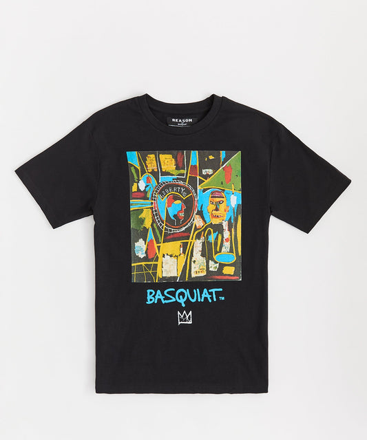 Reason Clothing Premium | Basquiat Two Sided Coin Tee - Black