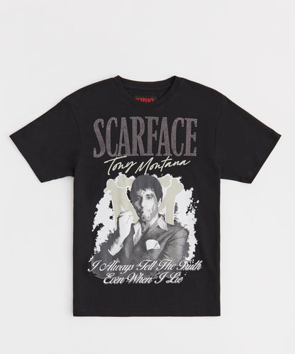 Reason Clothing Quality | Scarface Tony Rhinestones Tee - Black