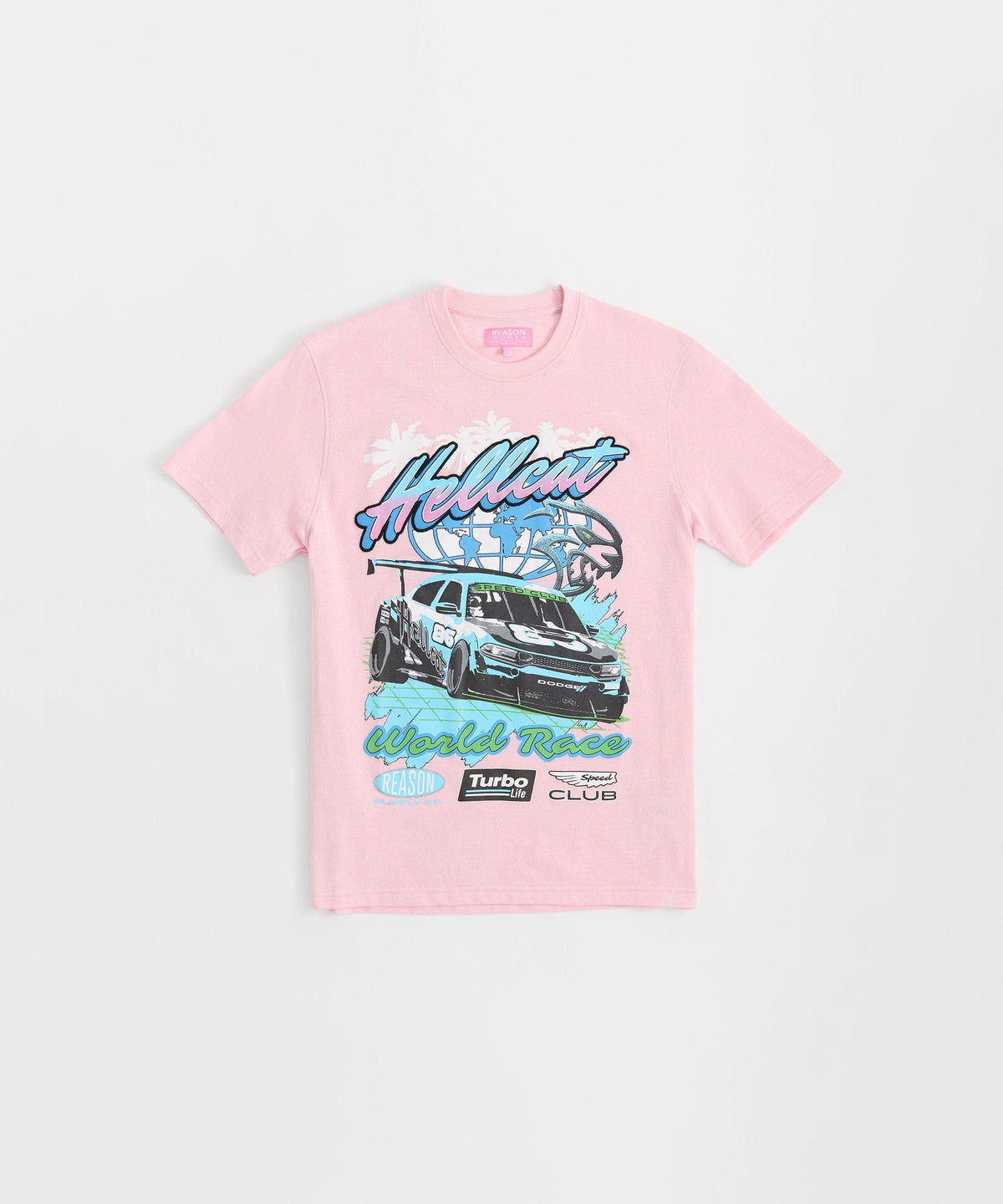 Reason Clothing Trending | Hellcat Racing Box Tee - Pink