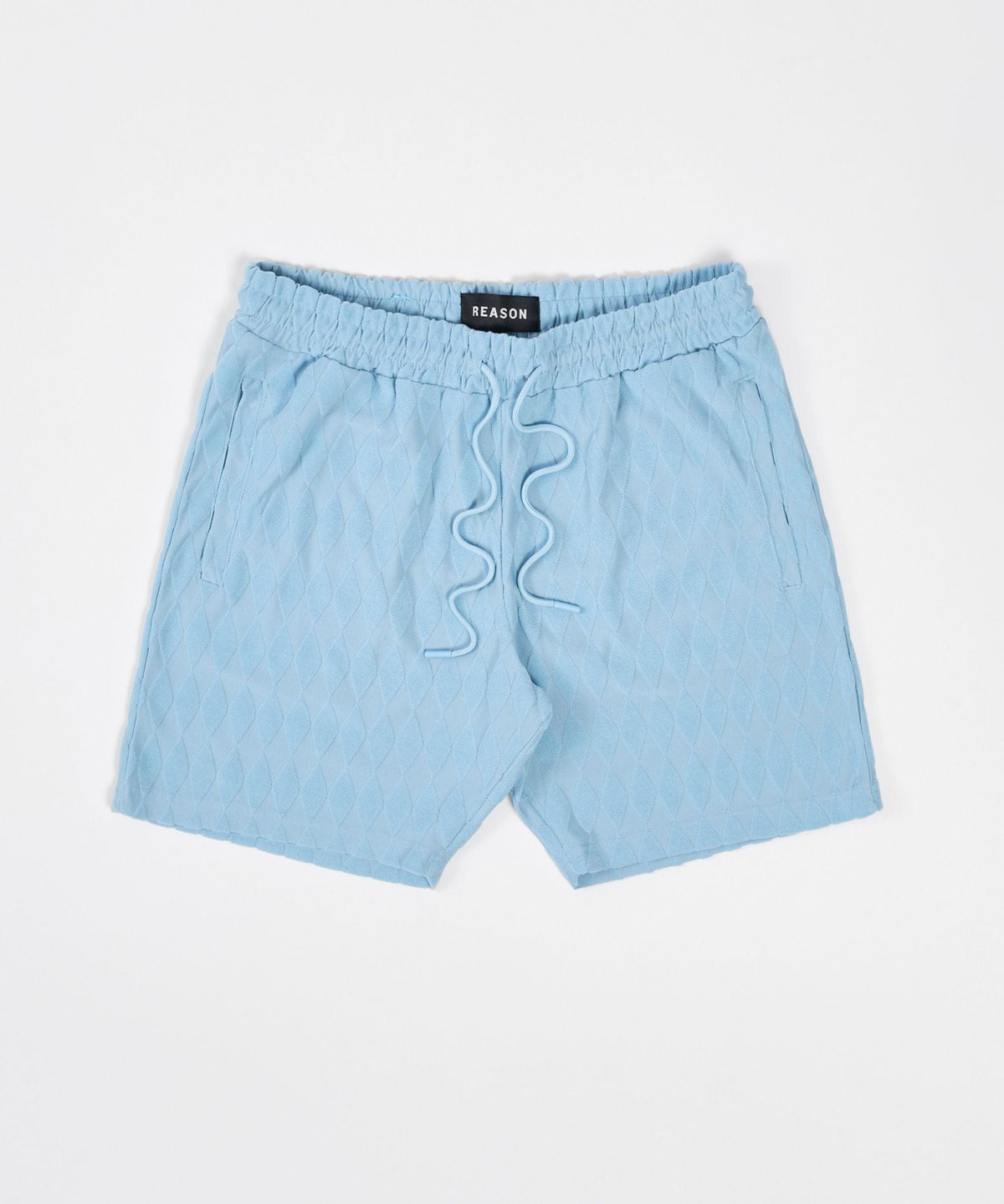 Reason Clothing New | Diamond Plate Towel Short - Light Blue