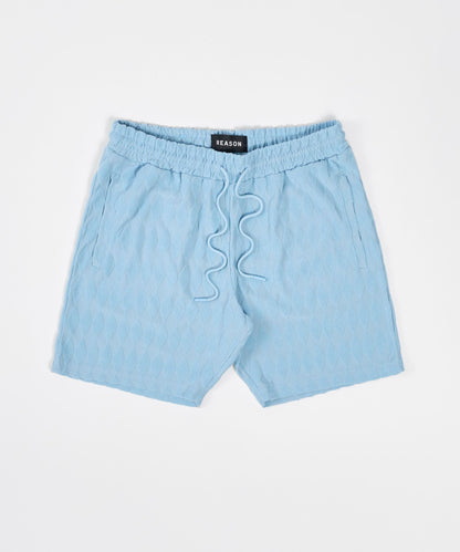 Reason Clothing New | Diamond Plate Towel Short - Light Blue