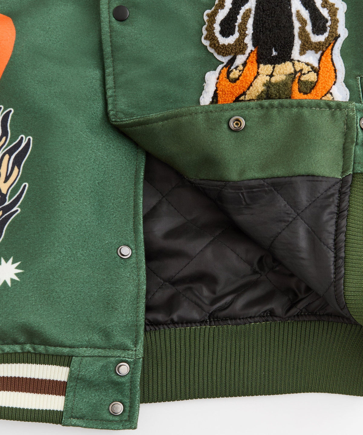 Reason Clothing Best Seller | Rise Above Varsity Jacket - Green
