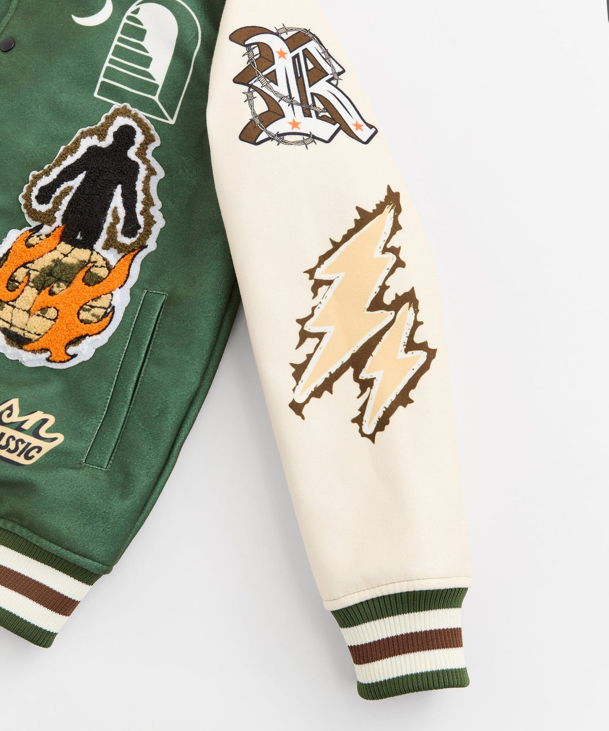 Reason Clothing Best Seller | Rise Above Varsity Jacket - Green