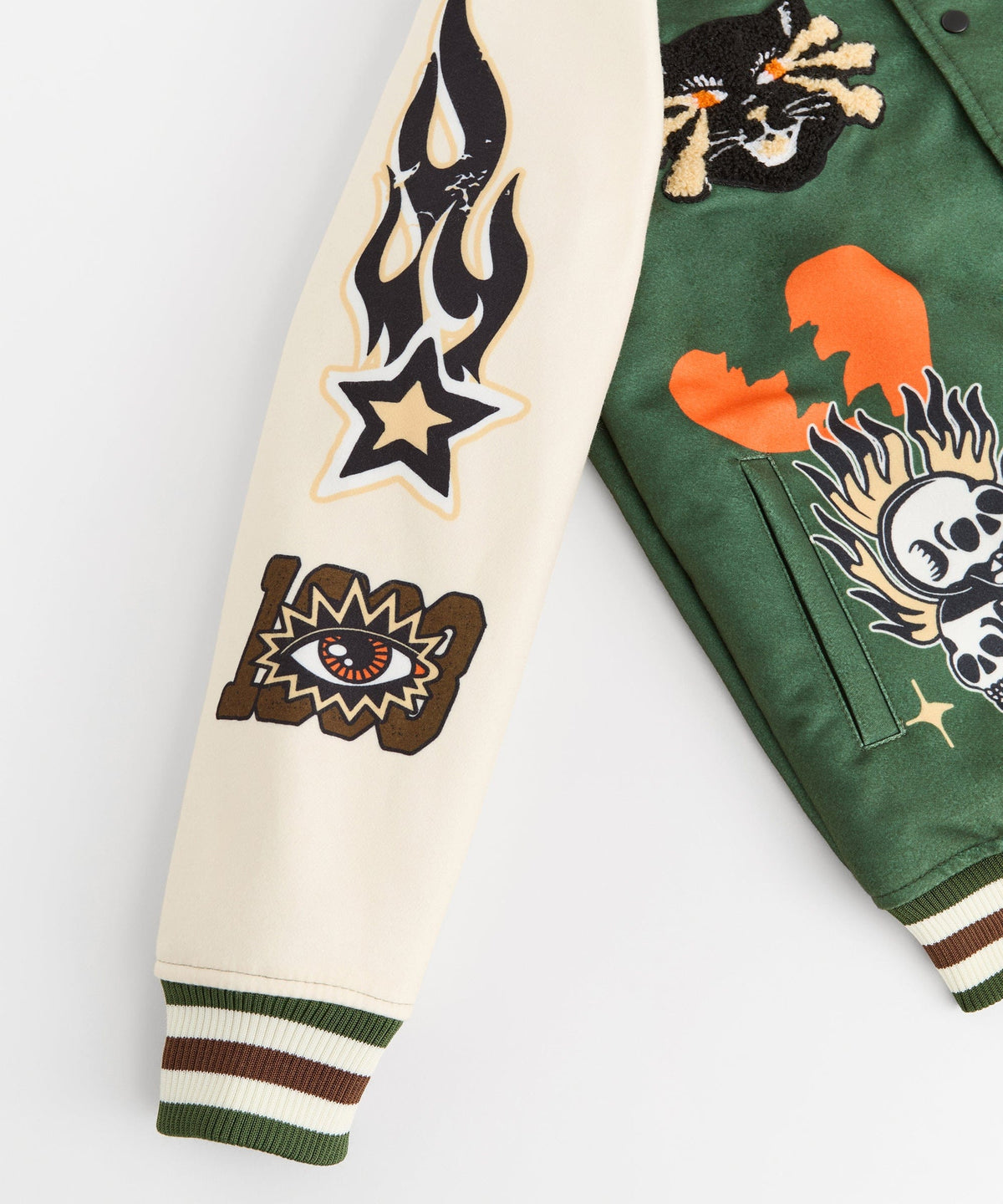 Reason Clothing Best Seller | Rise Above Varsity Jacket - Green