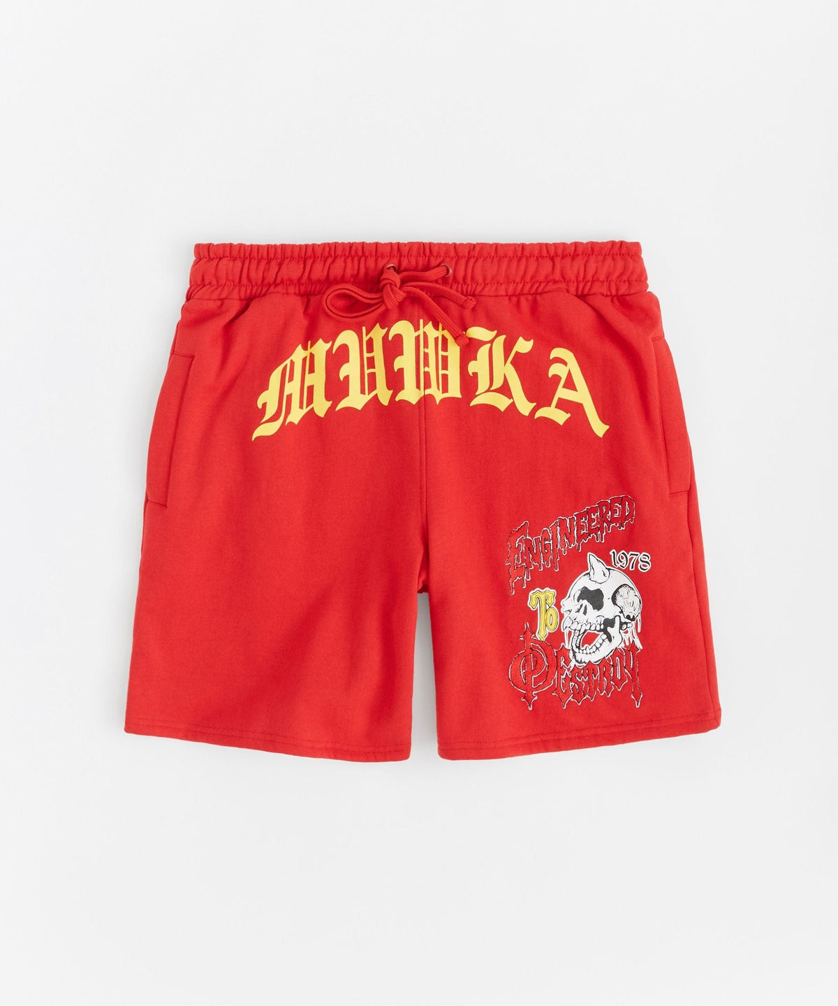 Reason Clothing Signature | Mishka Old English Fleece Shorts - Red